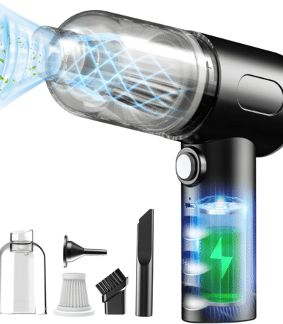 3 in 1 Mini Car Vacuum – Wireless, Rechargeable, Blower & Dust Cleaner for Car, Home & Keyboard