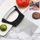 Stainless Steel Onion Cutter & Vegetable Slicer Holder Tool (1 Pc)